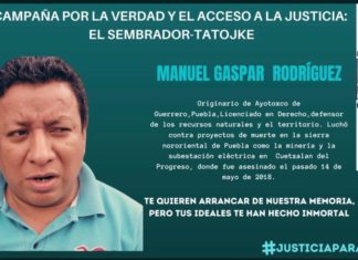 CNPA MN exige esclarecer muerte de líderes sociales que se oponen a megaproyectos y cancelar el uso de fracking en Puebla