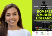 Pereira conectada el jueves 13 de mayo con el Foro Internacional Impacto Mundial Hombres y Mujeres liderando.