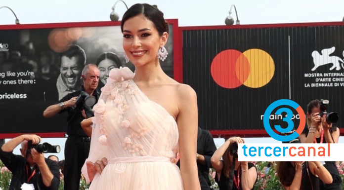 Camila Pinzón Miss Mundo Colombia celebrando el séptimo arte en Venecia